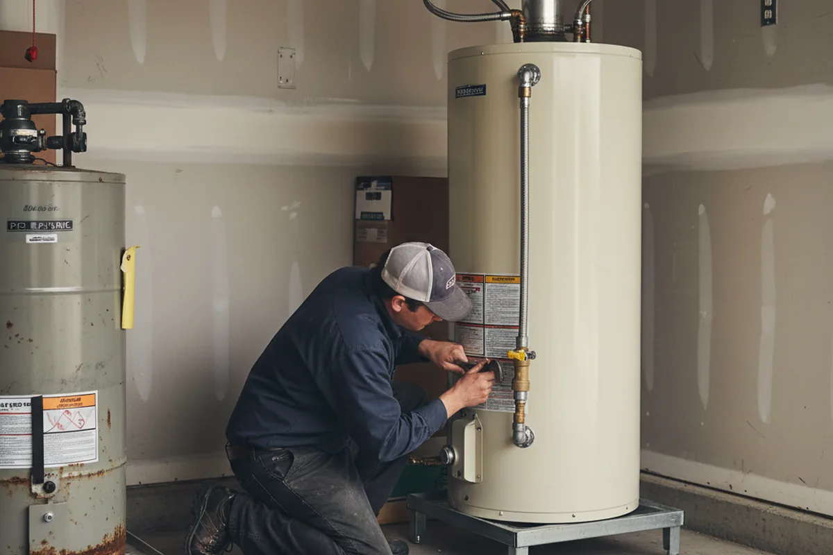 Water heater and shutoff valve replacement in Ages Brookside